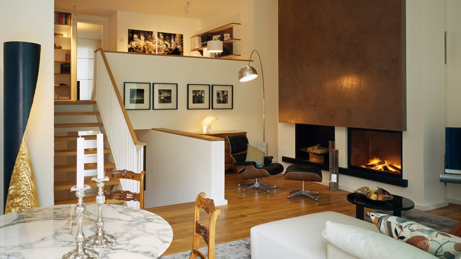 Exklusiv und hochwertig ausgestattete Wohnung mit Kamin in den Lenbach Gärten in München